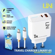CHARGER LINARY 05 TYPE-C TO TYPE-C | TRAVEL CHARGER | CHARGER | FAST CHARGE