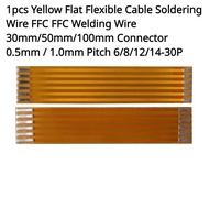 1pcs Yellow Flat Flexible Cable Soldering Wire FFC FFC Welding Wire 30mm/50mm/100mm Connector 0.5mm 