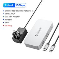 奧睿科 - ORICO USB4 6-in-1 Type-C Desktop Docking Station with PD 85W Charging Port 原裝行貨 二年保用 [UB4]