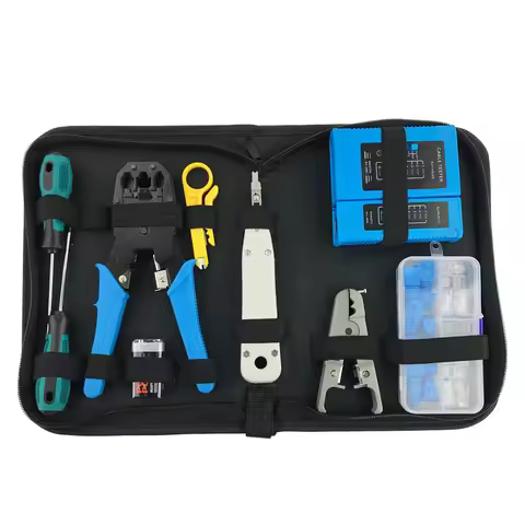 MT-8443 Professional Network Multi Crimper Strips RJ45 Rj12 Rj11 Crimp Including Network Cable Teste
