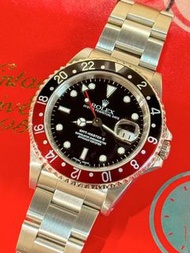 🌈🌈新返貨啦🌈🌈Rolex GMT - MASTER  II 16710💙❤️ SM黑面 可樂圈 40mm 淨錶🖤❤️連原裝Rolex 78790實心鋼帶🖤❤️狀態一流 市場熱賣😎😎KCB1598(旺