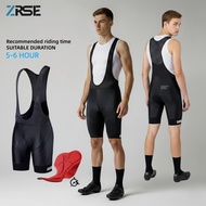 Men's Cycling Bib Shorts with 20D Pad Reflective Safety Strips & High-Stretch Breathable Fabric for 