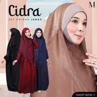 Juba CIDRA dan Khimar Set | kain Satin & Jacquard Embossed | Ironless & Flowy Jubah of Muslimah