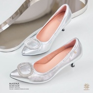 รองเท้าหนังแกะรุ่น Marina Silver color (สีเงิน)
