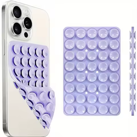 Silicone Suction Cup Phone Mount Hands-Free Mobile Stand Airplane Travel Essential Compatible with A