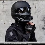VGV 3C/Dot Certified Black Warrior Black Scorpion Helmet Men's Harley Retro Combination Helmet Full 