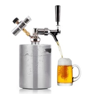mini keg Pressurized Beer Keg System Stainless Steel Mini Growler Keg Adjustable Beer Tap Faucet Pre