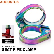 AUGUSTUS Seat Post Clip Seat Post Clamp Bike Saddle Aluminum Alloy Bike Supplies Cycling MTB Bike Se
