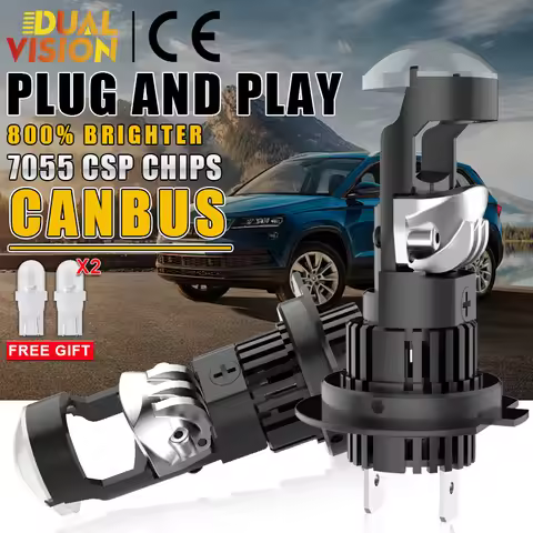 H7 LED Projector Lens 1500000LM Car Headlight PLUG&PLAY LED Mini Projector H8 H9 H11 9005 9006 Headl