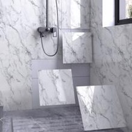 8pcs 11.81in*11.81in 0.7㎡ Smooth Marble Pattern Ceramic Tile Wallpaper, Waterproof Moisture-Proof Wa