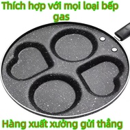 4-hole deep egg frying pan, non-stick, suitable for eggs and burgers