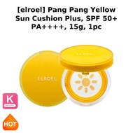 [elroel] Pang Pang Yellow Sun Cushion Plus, SPF 50+ PA++++, 15g, 1pc / Korean Sunscreen Cushion / SP