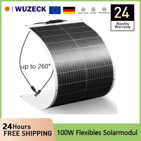 WUZECK Solar Panel 100 Watt Flexible Panel Solar 200W -1000W Monocrystalline Solar Cell Panels Photo