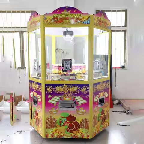 Customizable 6 Seats Arcade Coin Pusher Gold Fort Style Lottery Ticket Redemption Machine for Bowlin