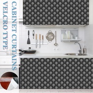 Redpoint home Cabinet Curtain Self-adhesive Kitchen Door Dustproof Velcro Curtain