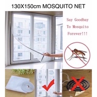 130cm*150cm Mosquito Net window free tape Anti-Insect Window Door Net Mesh Protector jaring nyamuk k
