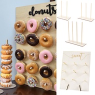 Wayfun Wooden Donut Stand Doughnut Holder Happy Birthday Party Decor Kids Donut Party Decoration Wed