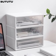 BUTUTU Drawer Storage Box, Plastic Visible Stackable Storage Box,  Multifunction Stackable Single-La
