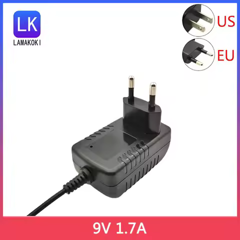 Universal Power Adapter AC100-240V To DC 9V 1.7A 5.5*2.1-2.5mm EU US AU UK Power Supply Charger For 