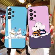 Cute Moomin Hippo Soft Black Silicon TPU Cell Phone Case For  Samsung Galaxy A23 A20 A14 A13 A12 A11 A10 A9 A8 A7 A6 A5 A05 A04 A03 F12 M12 S E Star Plus 5G