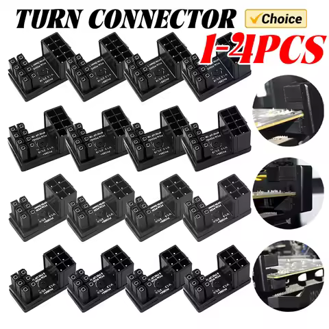 GPU Power Board 8 Pin GPU Power Connector 6 Pin GPU PCIe 180 Degree Angle for PC Computer Graphics C