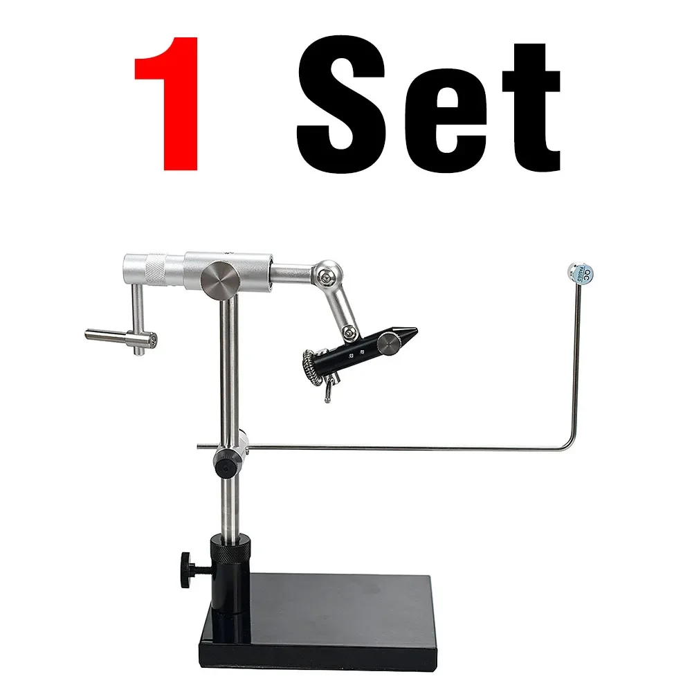 MNFT 1Set 360° Rotation Fly Tying Vise For Streamer Fly Fishing Flies Jig Lures Fly Tying Tool