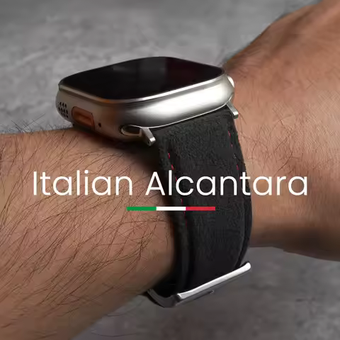ALCANTARA Strap for Apple Watch Ultra 2 Band 46mm 45mm 44mm 42mm Suede Leather Smartwatch Accessorie
