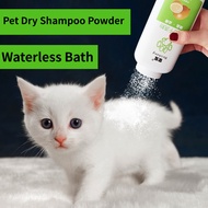 Pet Dry Shampoo Powder Waterless Bath for Dogs Cats Odor Control Cleaning No Rinse Grooming Essentia