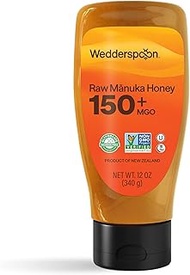 Wedderspoon Raw Premium Manuka Honey, KFactor 16, 12 Oz, Unpasteurized, Genuine New Zealand Honey, M