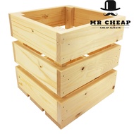 (Hot)Pine Wood Box Wooden Crate Storage Container/Wooden Storage Box 1009