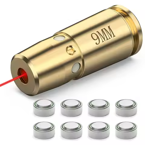 CVLIFE 9mm Red Bore Sight Laser Gauge For Rifle Riflescope Pistol Airsoft Sighter with Batteries