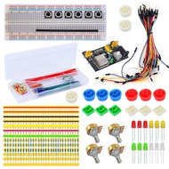 TOLAKO Electronic Part Kit for Arduino Starter Breadboard,Dupont Cable,Resistors, LED, Jumper Wires 