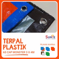 A5 PLASTIC TARPAULIN MONSTER CAP SIZE 3m x 4m