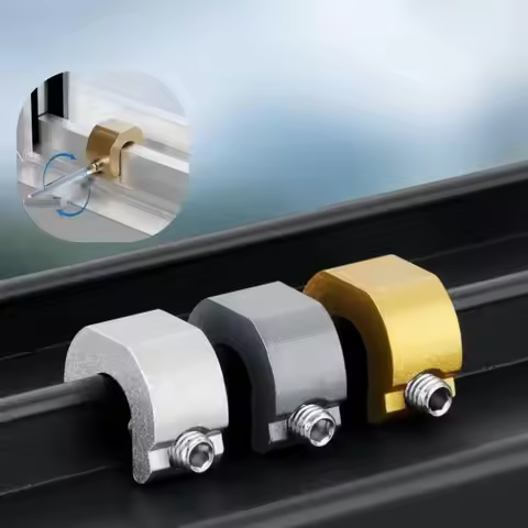 Aluminum Alloy Window Lock Stopper Adjustable Security Sliding Door Limiter Sliding Frame Plug Anti-