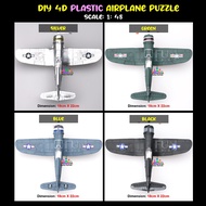 DIY Pesawat Plastik DIY Plastic Plane F4U Pirate fighter Model Assemble 4D Corsair Plane Model 1/48 
