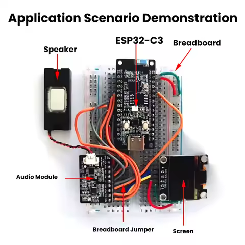 ES8311+NS4150B Audio Module Digital Amplifier Board with 3W Output Built-in Microphone Compatible wi