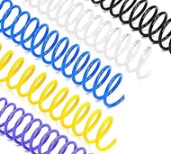 Rayson 15.9mm Coil bindings Spines, 5/8" Multicolored Spiral Binding Coil 3:1 Pitch - 36 Loops, 100/