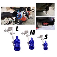 Universal Blue Turbo Sound Simulator Whistle Car Exhaust Pipe Whistle Vehicle Sound Muffler S/M/L