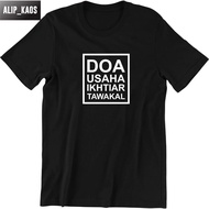 Men's T-Shirt With Words Of Business Prayer IKHTIAR Sogan Casual Da'Wah Shirt