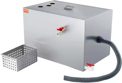 Commercial Grease Trap, 40 LBS Grease Interceptor, Top Inlet Interceptor, Under Sink Stainless Steel