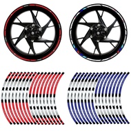 Motorcycle rim stickers for honda yamaha suzuki 17 18 inch reflective motorbike rim stickers
