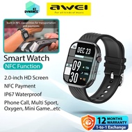 Awei H32 Sport Smart Watch NFC Function 2.0 Inch HD Screen Bluetooth Calling Heart Rate Fitness Watc