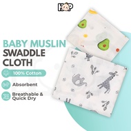 100% Cotton Muslin Swaddle Cloth for Baby (110cm x 110cm) Baby Napkin Cloth Soft Cotton Muslin Bayi 