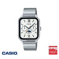 CASIO นาฬิกาข้อมือ รุ่น MTP-M305D-7A2VDF สายสเตนเลสสตีล สีขาว