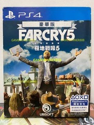 《居家抗疫必備》（中古二手）PS4遊戲 FARCRY 5 孤島驚魂5 極地戰嚎5 豪華版 Far Cry 5 [Deluxe Edition] 港版中英文版 （帶地圖和遊戲原聲CD）