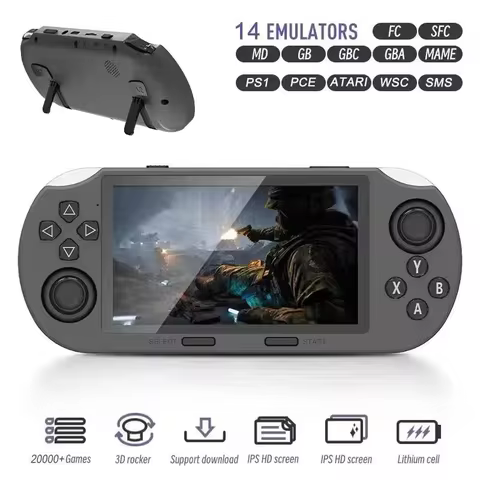 SF3000 Retro Handheld Video Game Console with 4.5 Inch 854*480 IPS Screen 3000mAh Portable Pocket Li