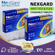 Nexgard Spectra for dog dewormer for dog flea and tick prevention chewable 3 Tablets/Box Mange Treat
