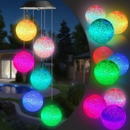 ToodourSolarWindChime,ColorChangingBallWindChimes,LEDDecorativeMobile,GiftsforMomGrandma,WaterproofO