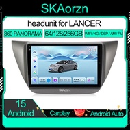 SKAorzn 9นิ้วสำหรับ Mitsubishi Lancer 2006-2010 64 128 256GB Android15 4G DSP Carplay IPS 2K QLED คำ