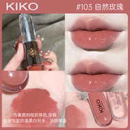 Kiko Double-Ended Lip Glaze 103 ลิปสติกเนื้อแมทต์สีเปลือกไม้ สำหรับผู้หญิง เซ็ตแต่งหน้าฤดูใบไม้ผลิแล